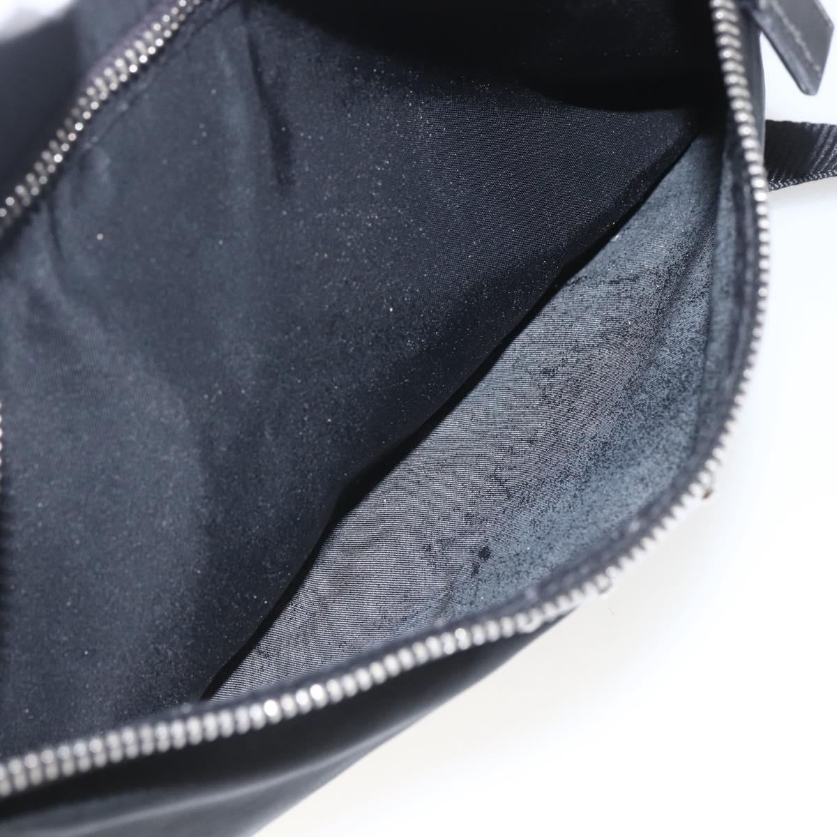 PRADA Shoulder Bag Nylon Black Silver Auth 165034