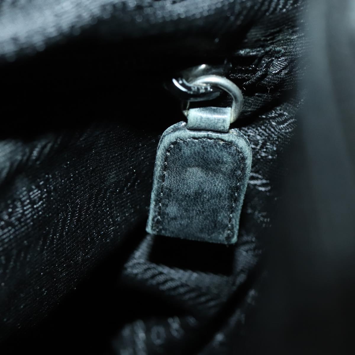 PRADA Tote Bag Leather Black Auth 165044