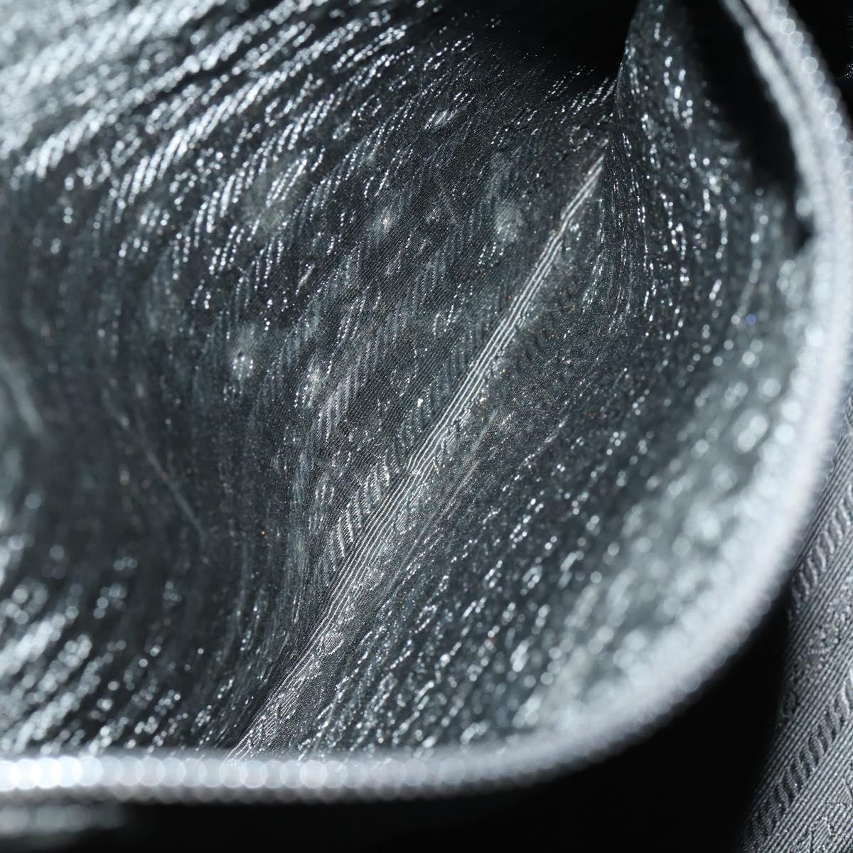 PRADA Tote Bag Leather Black Auth 165044