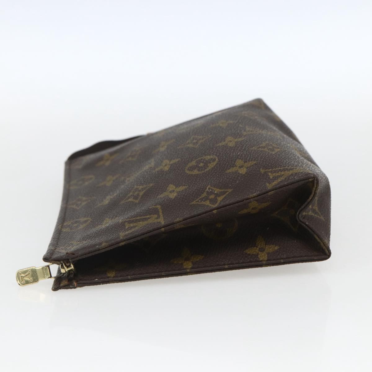 LOUIS VUITTON Monogram Poche Toilette 19 Pouch M47544 LV Auth 165053
