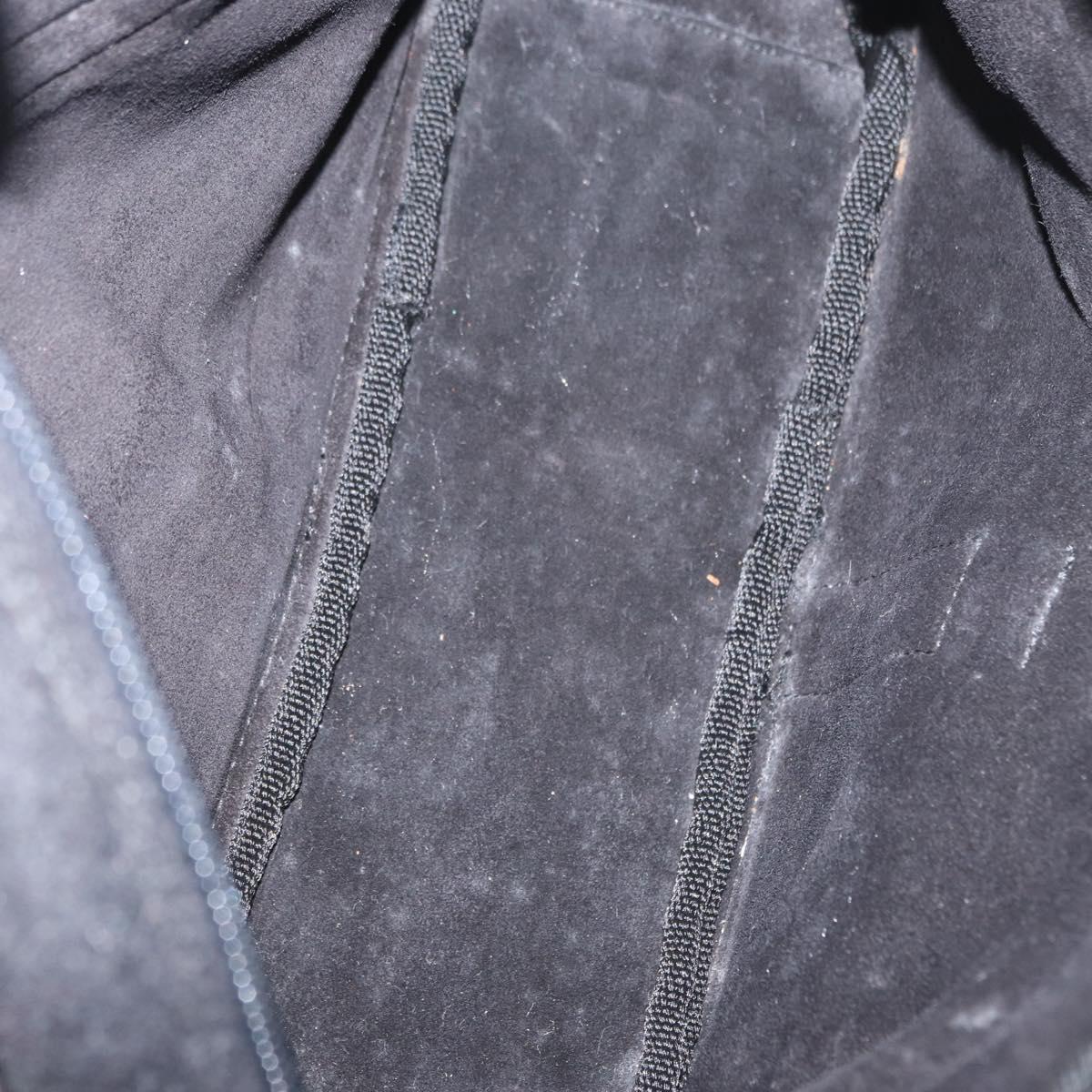 PRADA Sports Shoulder Bag Wool Black Silver Auth 165073