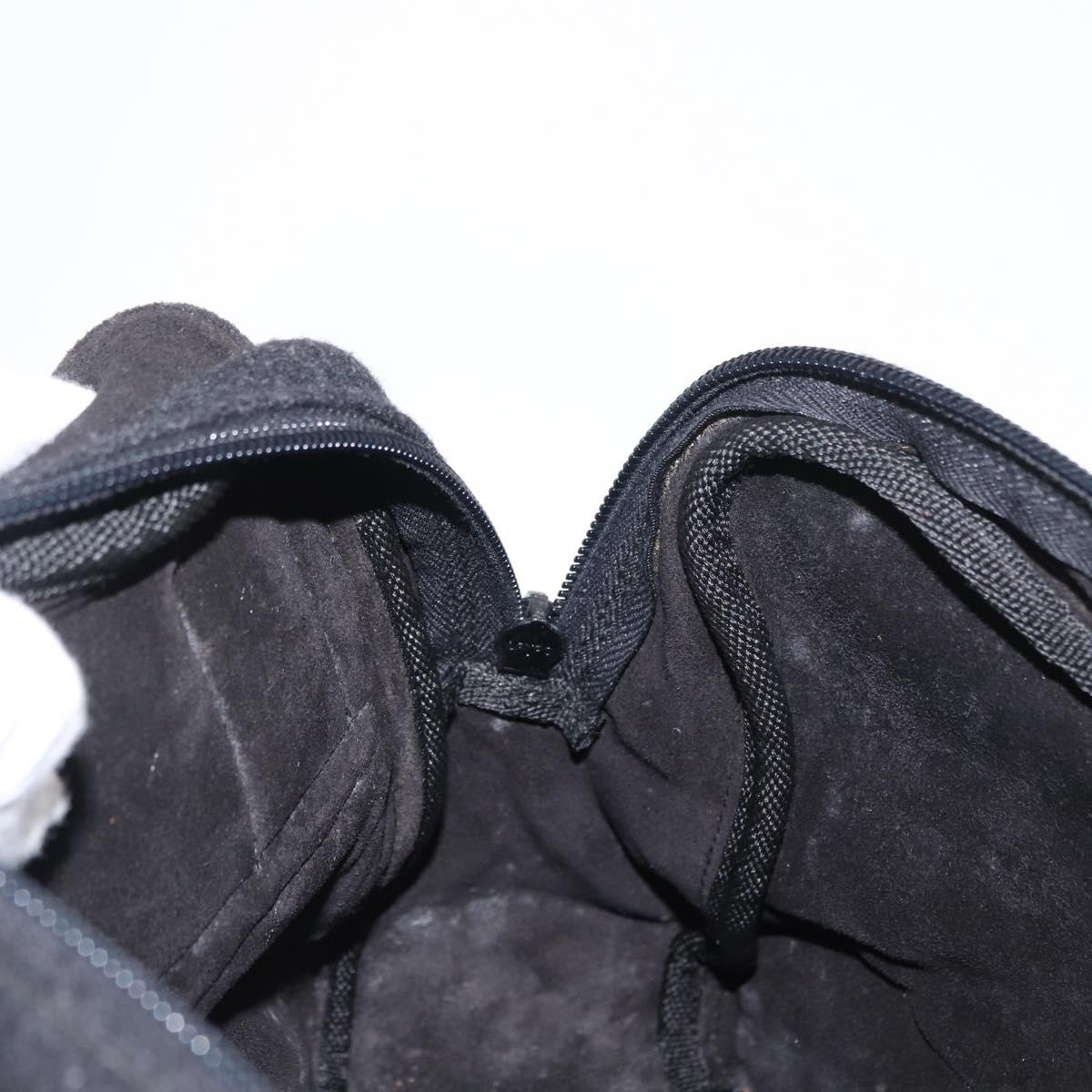 PRADA Sports Shoulder Bag Wool Black Silver Auth 165073