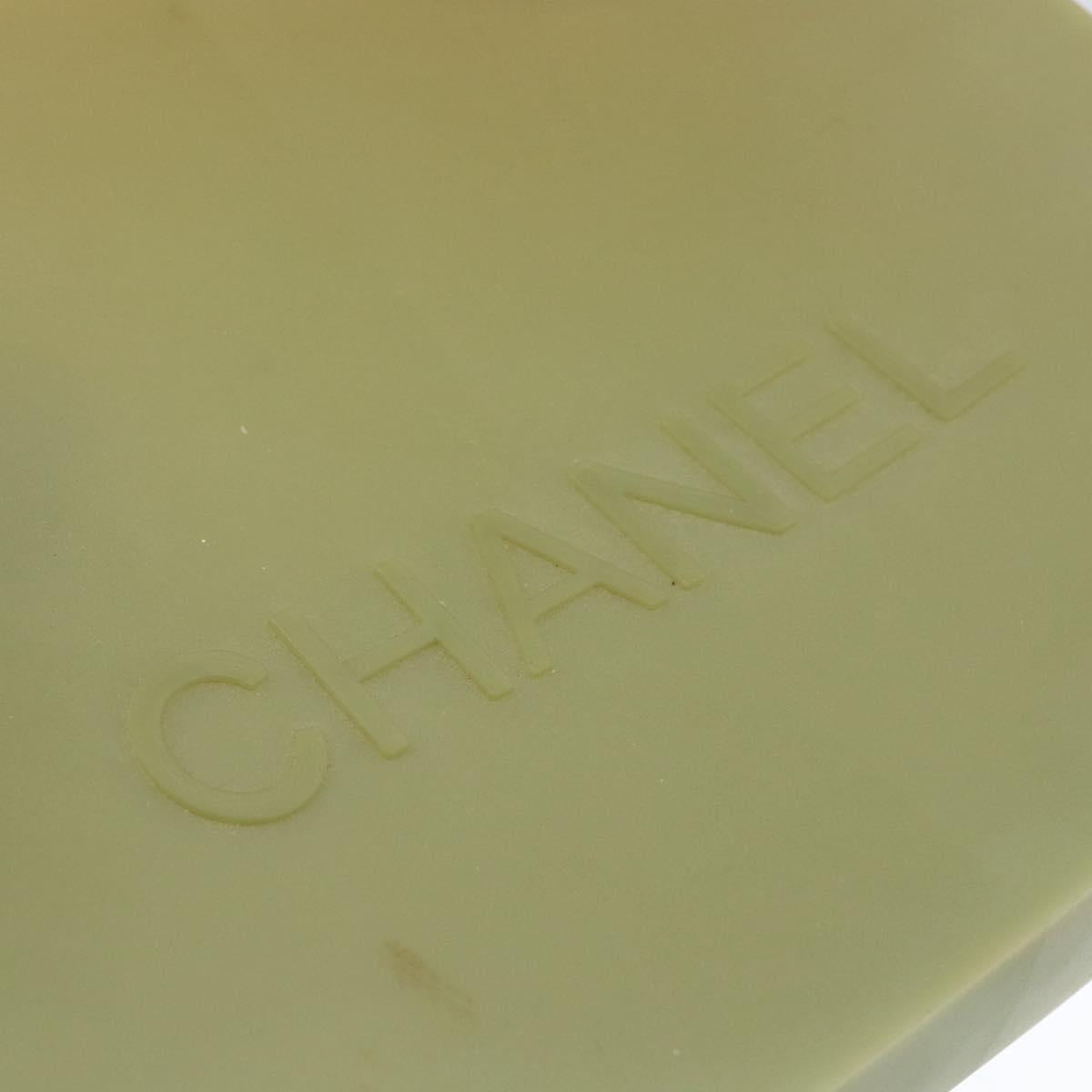 CHANEL Tote Bag rubber Khaki CC Auth 165086