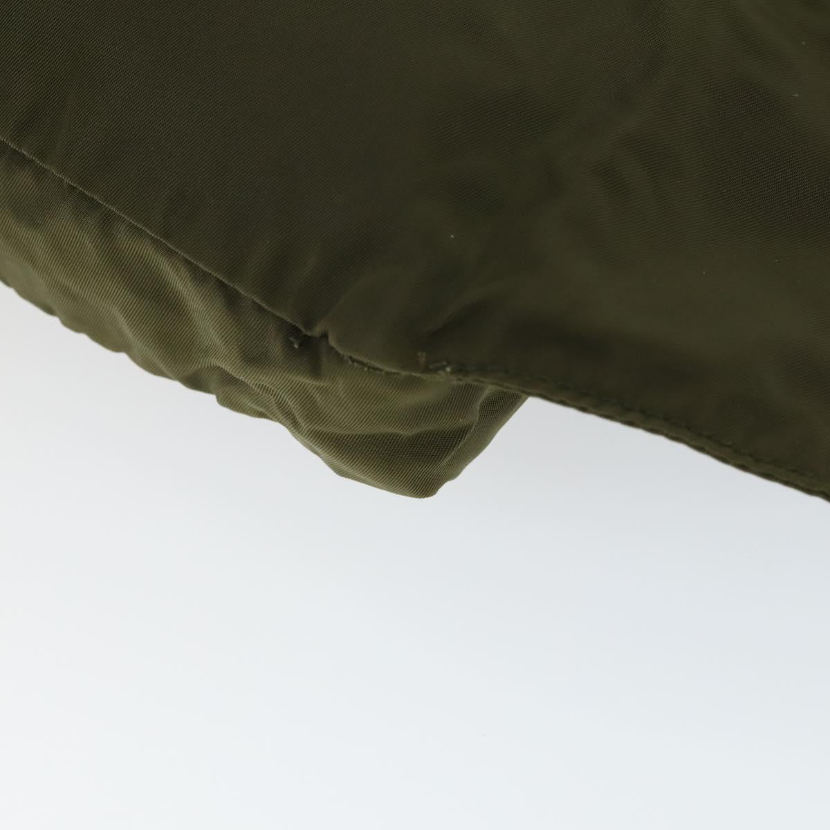 PRADA Waist bag Nylon Khaki Silver Auth 165098