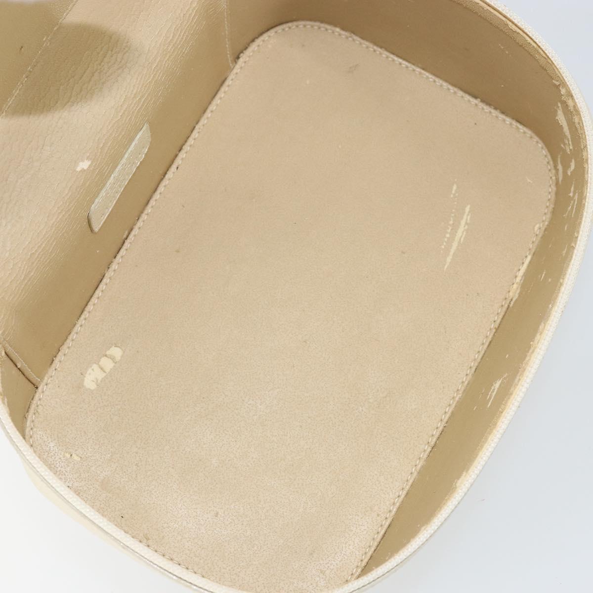 GUCCI Vanity Cosmetic Pouch Leather White 039 1705 0710 Auth 165112