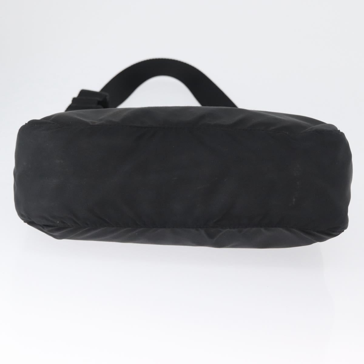 PRADA Shoulder Bag Nylon Black Silver Auth 165115