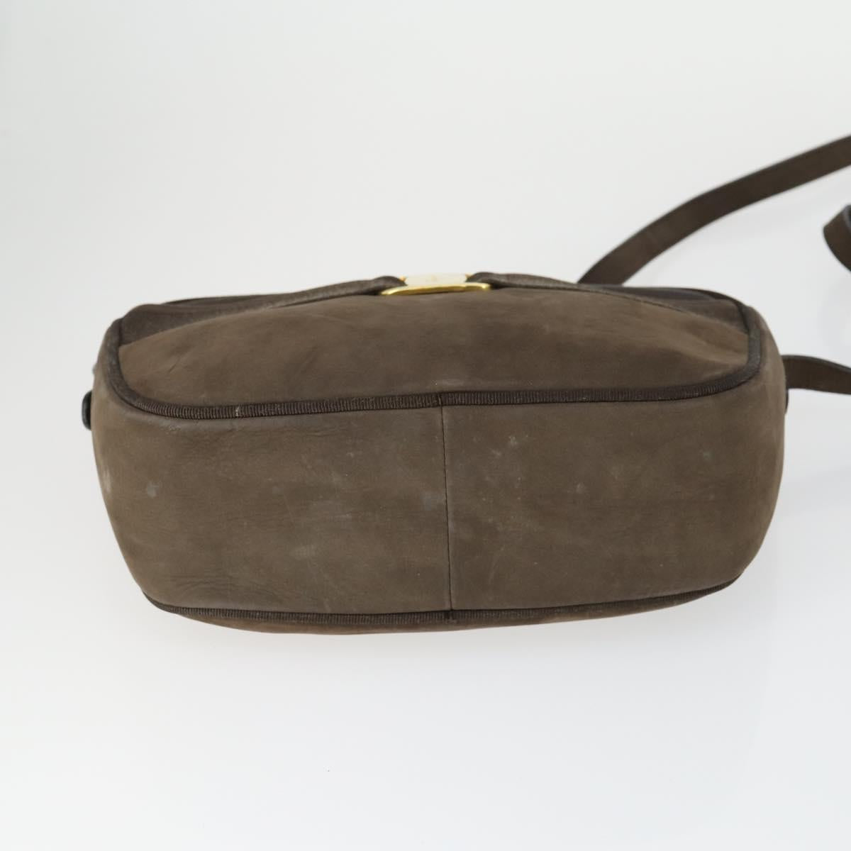 Salvatore Ferragamo Shoulder Bag Leather 3 Set Brown Black Auth 165121