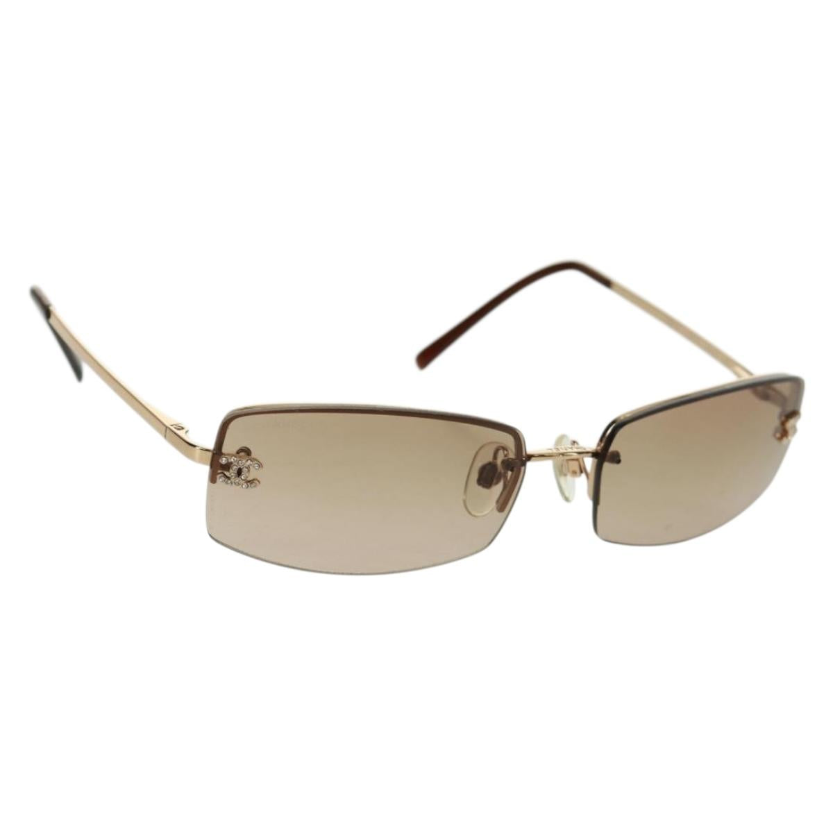 Christian Dior Sunglasses metal Brown Auth 165140V
