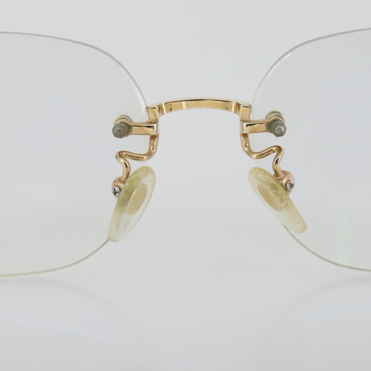 SAINT LAURENT Glasses plastic 4 Set Black Gold Auth 165142