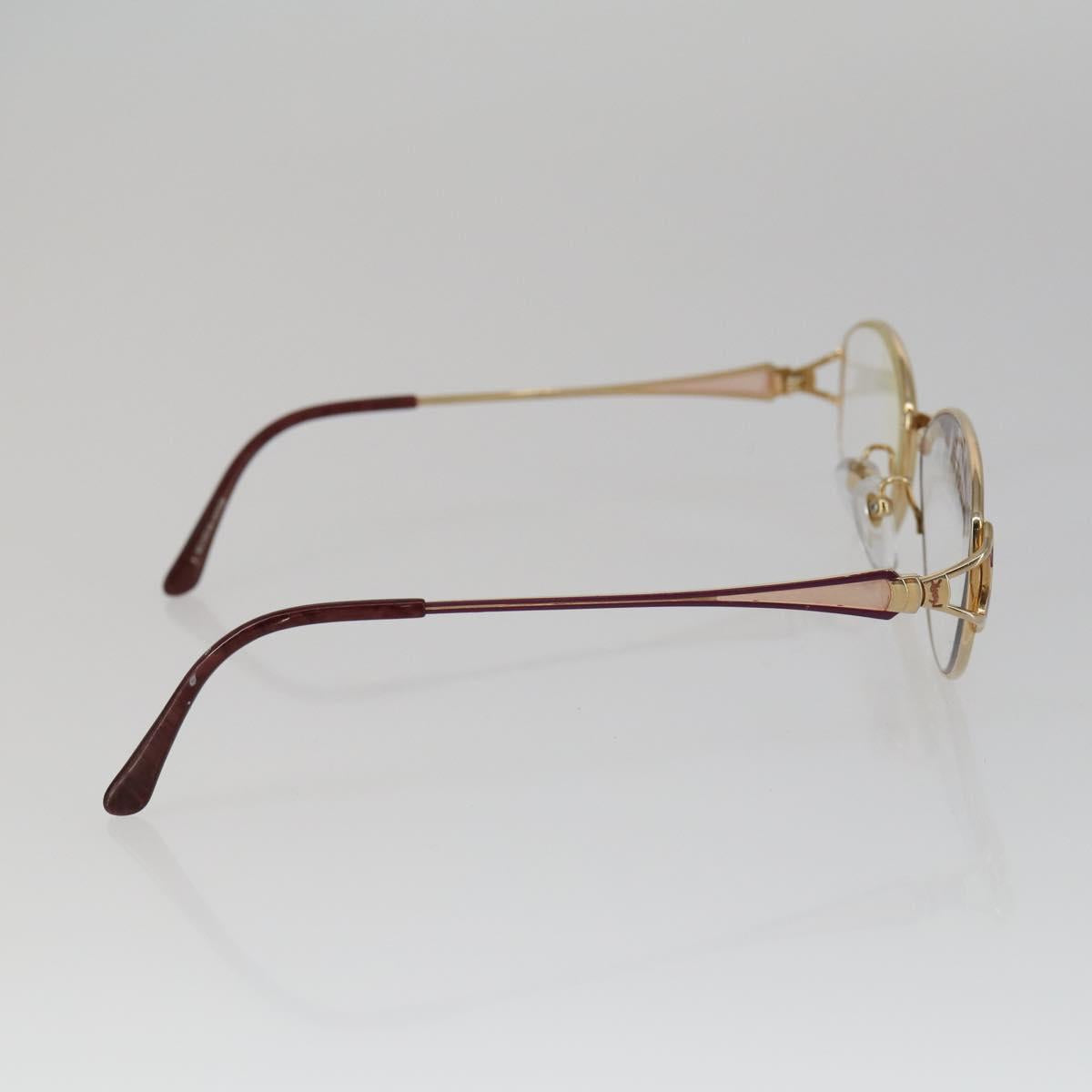 SAINT LAURENT Glasses plastic 4 Set Black Gold Auth 165142