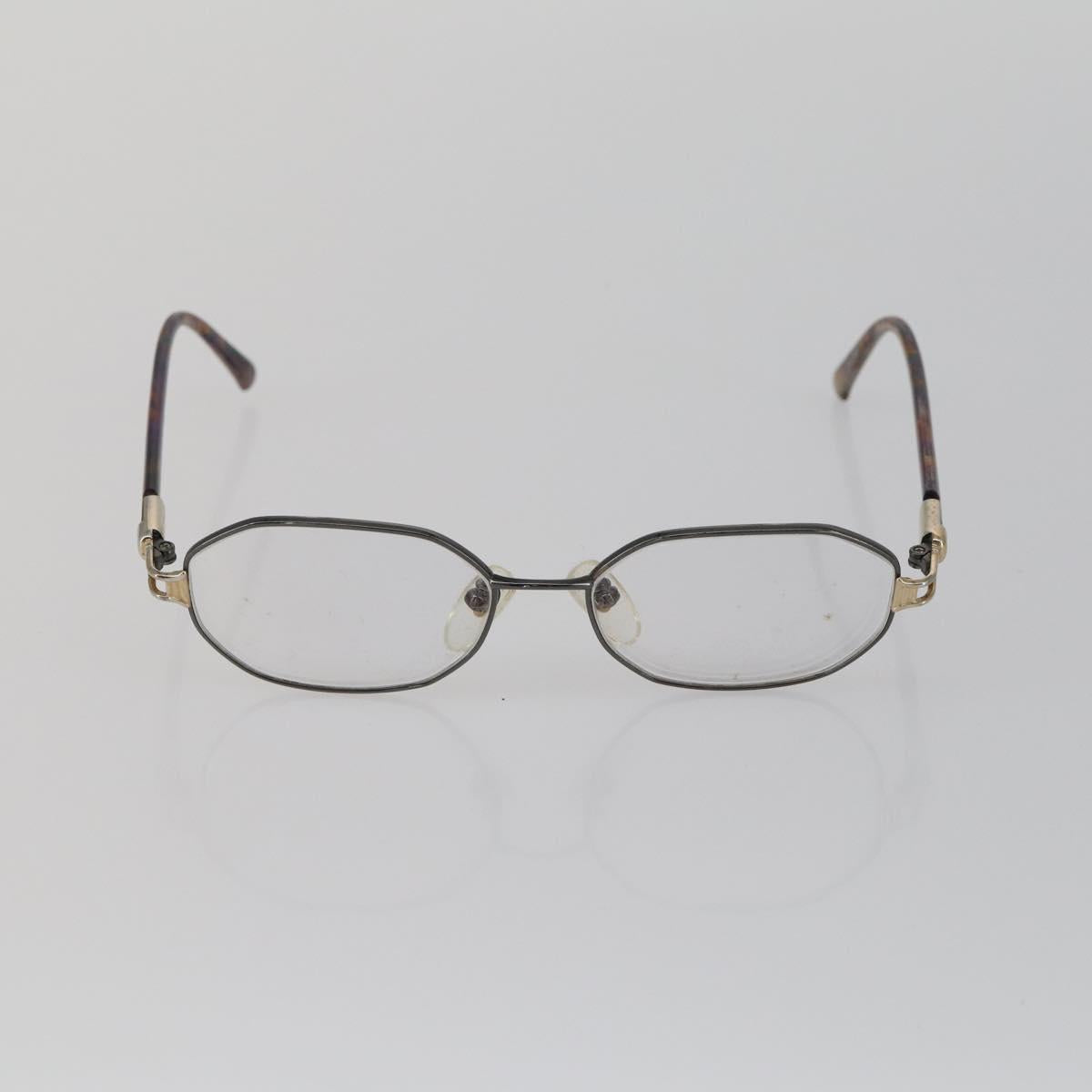 SAINT LAURENT Glasses plastic 4 Set Black Gold Auth 165142