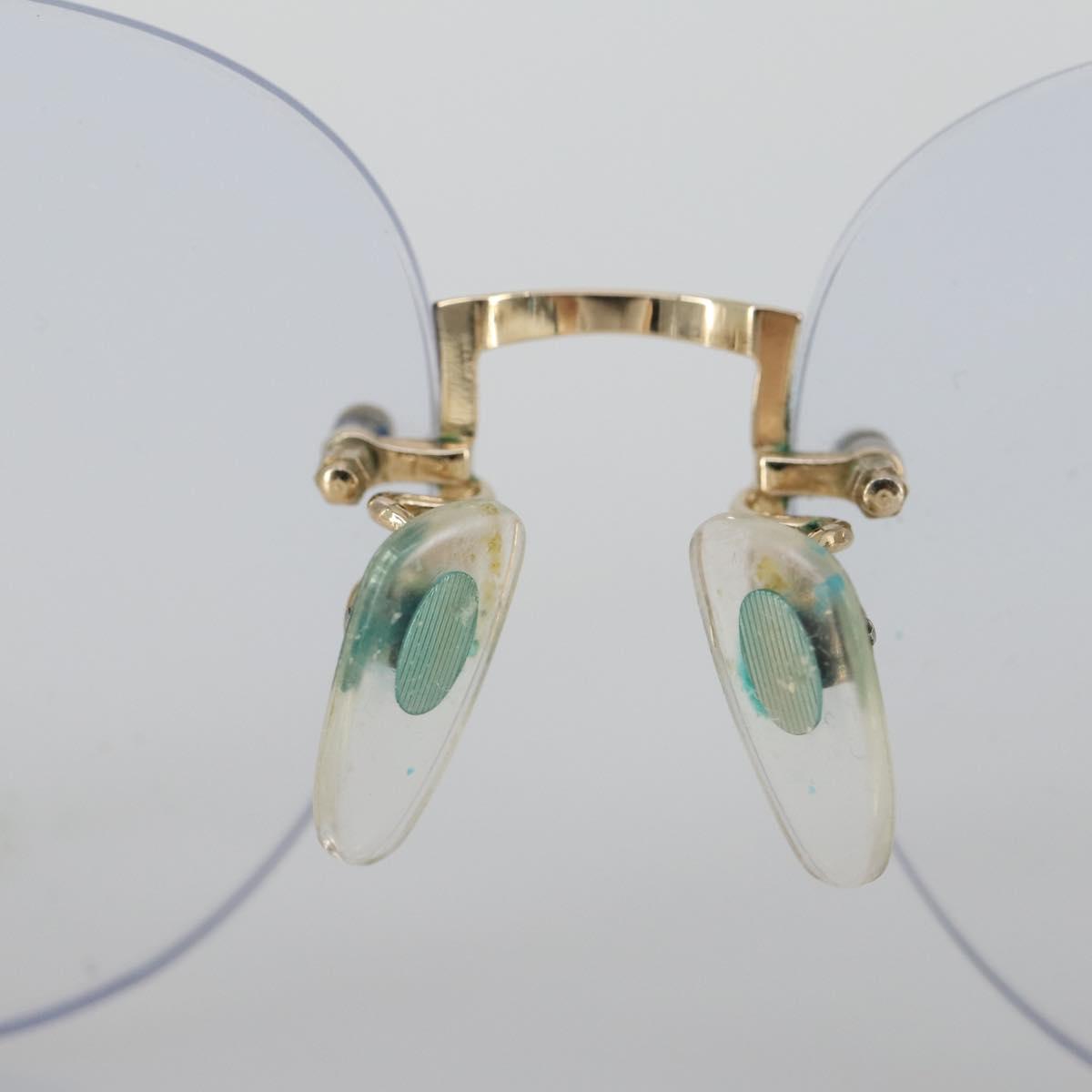 SAINT LAURENT Glasses plastic 4 Set Black Gold Auth 165142