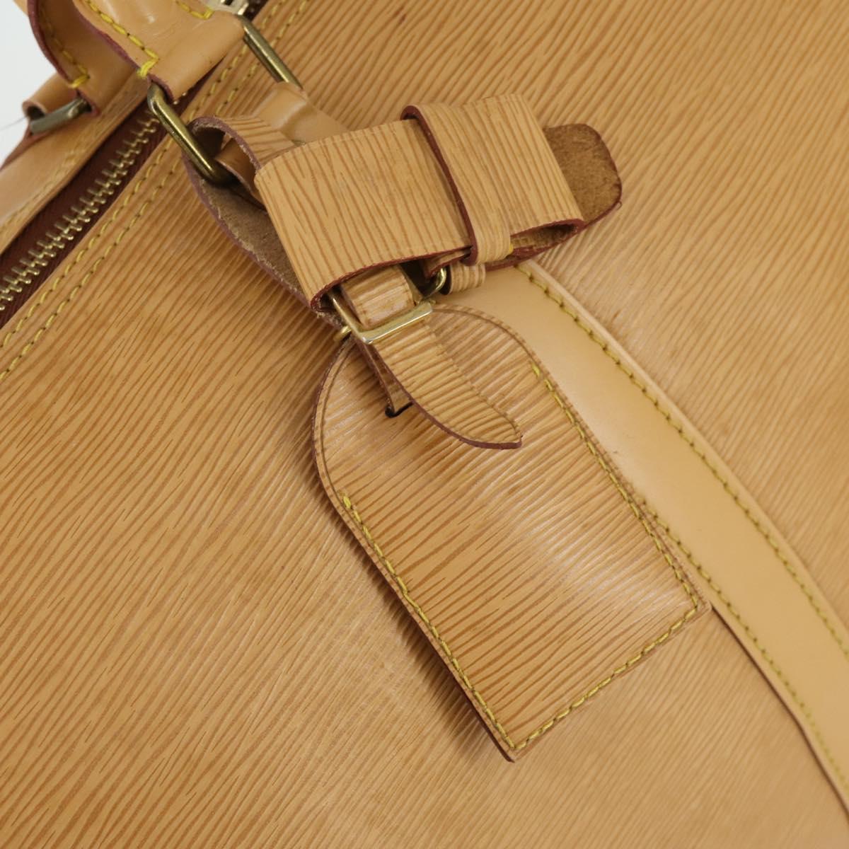 LOUIS VUITTON Epi Keepall 50 Boston Bag Beige M42941 LV Auth 165160