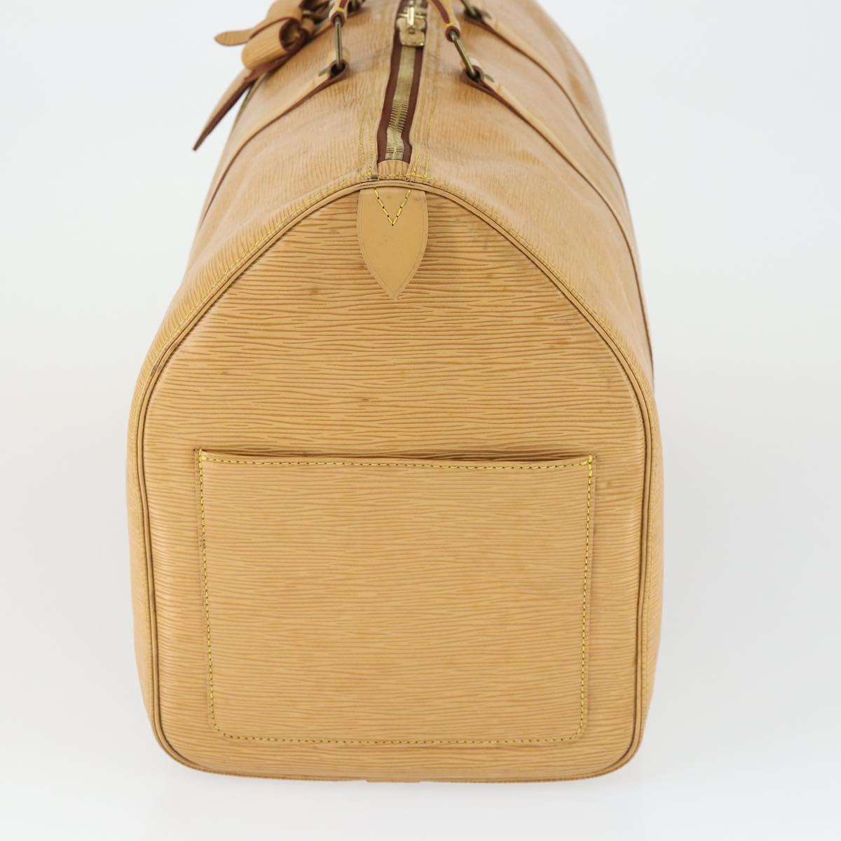LOUIS VUITTON Epi Keepall 50 Boston Bag Beige M42941 LV Auth 165160
