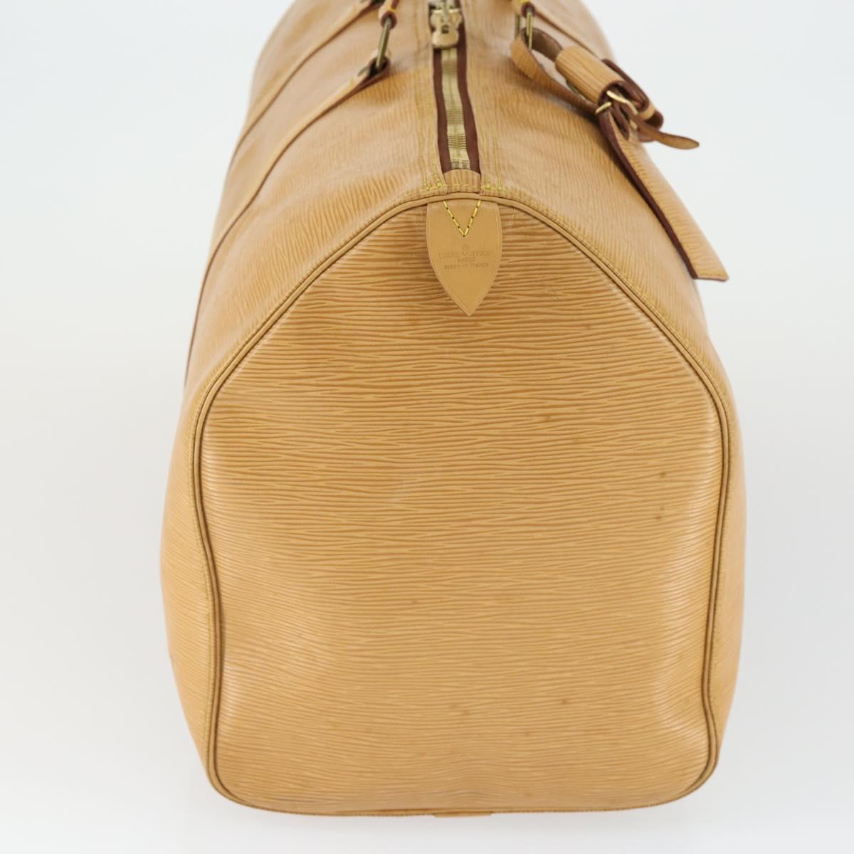 LOUIS VUITTON Epi Keepall 50 Boston Bag Beige M42941 LV Auth 165160
