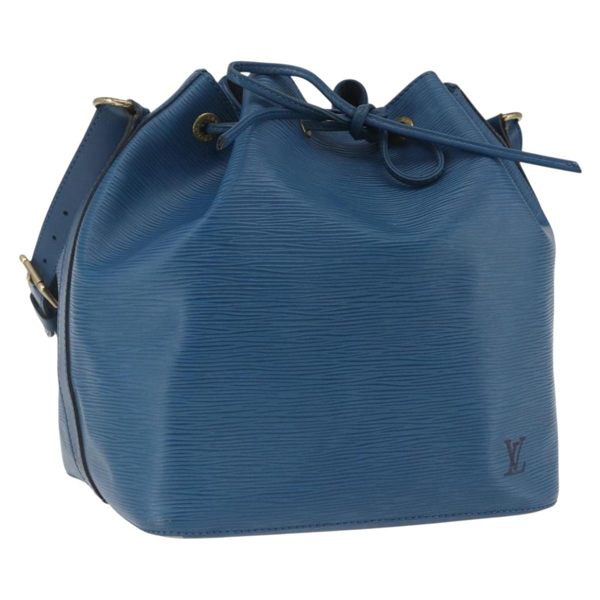 LOUIS VUITTON Epi Petit Noe Shoulder Bag Blue M44105 LV Auth 165161