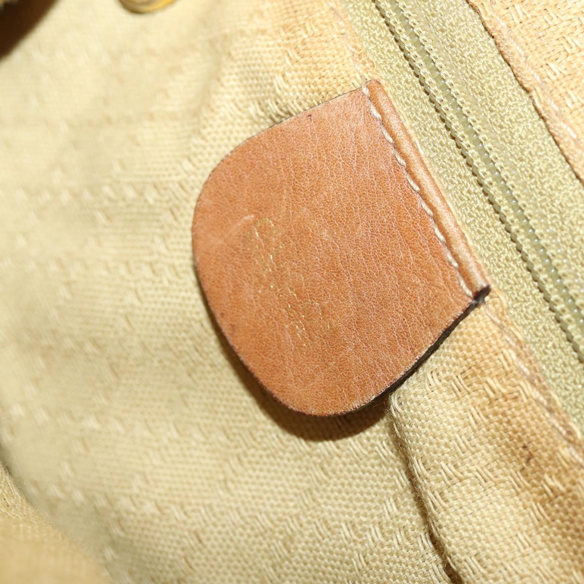 GUCCI Bamboo Backpack Leather Beige Gold 003 2058 0016 Auth 165169