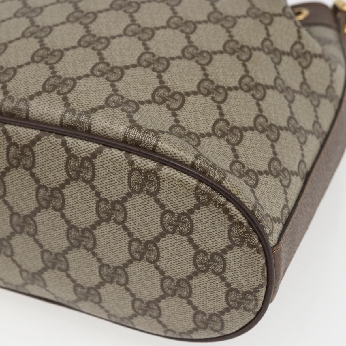 GUCCI GG Supreme Purse Bag PVC Leather Beige Gold 001 115 6179 Auth 165181