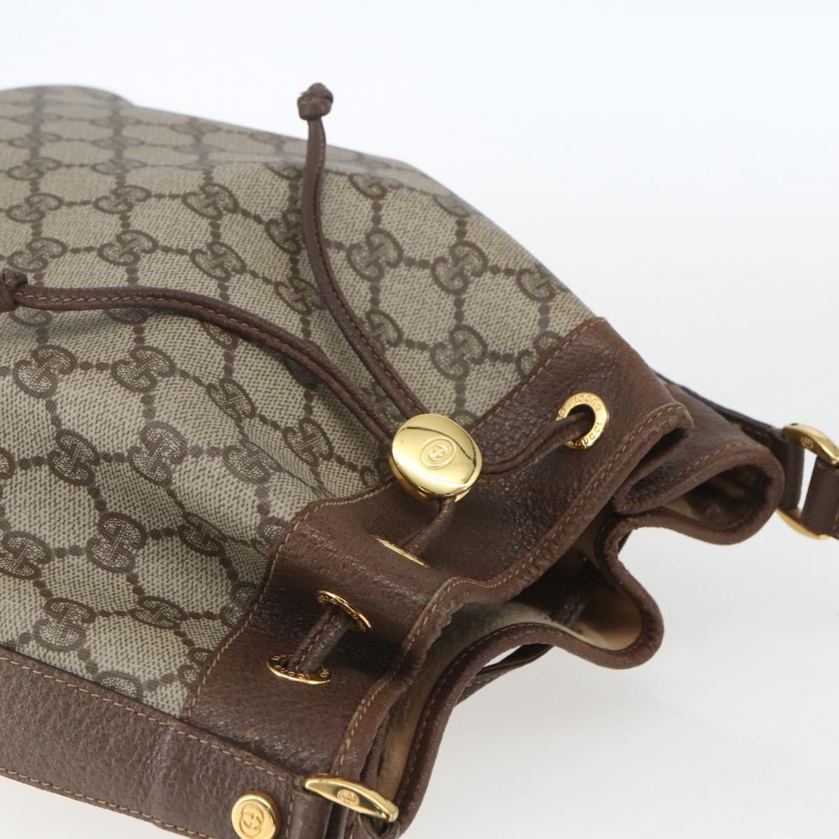 GUCCI GG Supreme Purse Bag PVC Leather Beige Gold 001 115 6179 Auth 165181