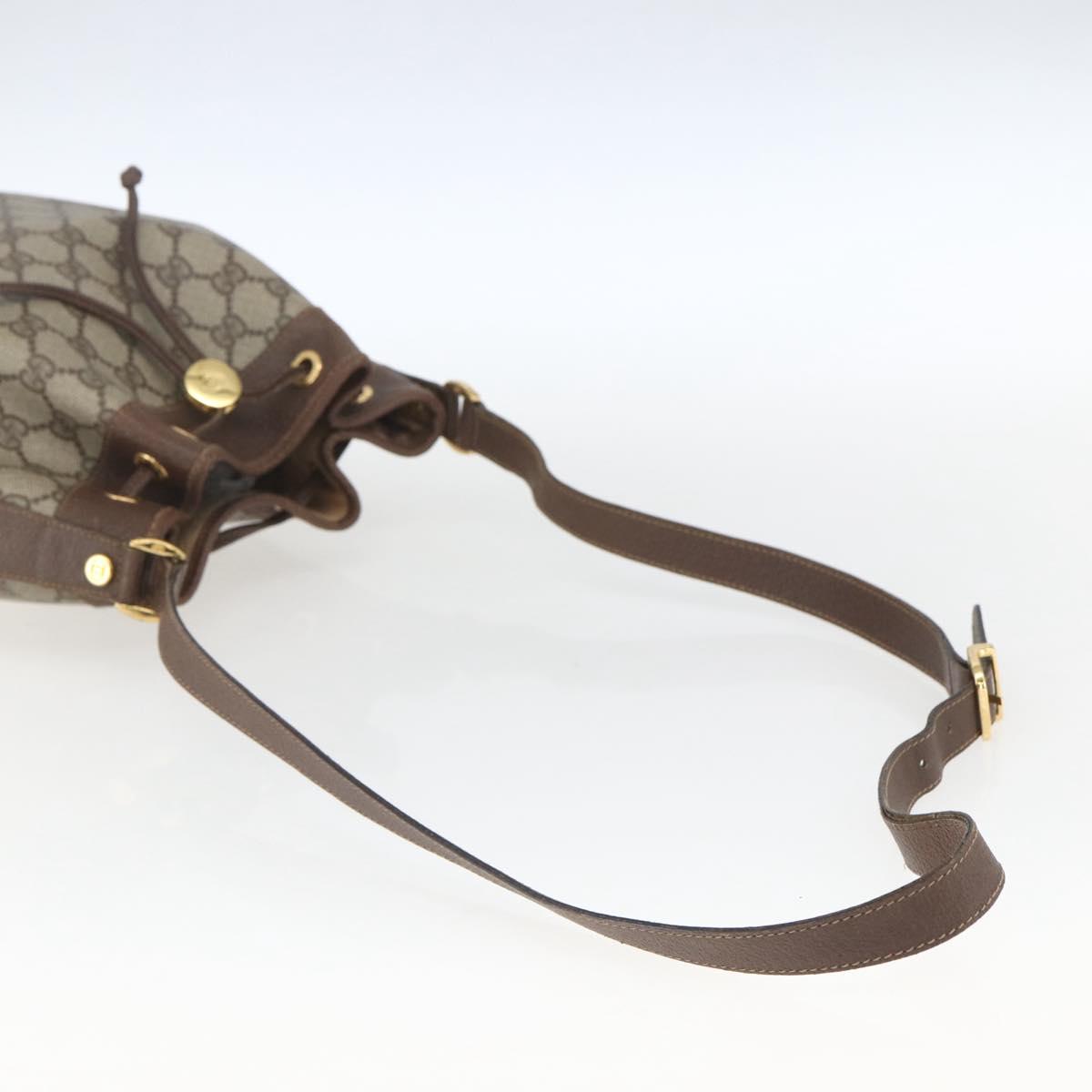 GUCCI GG Supreme Purse Bag PVC Leather Beige Gold 001 115 6179 Auth 165181