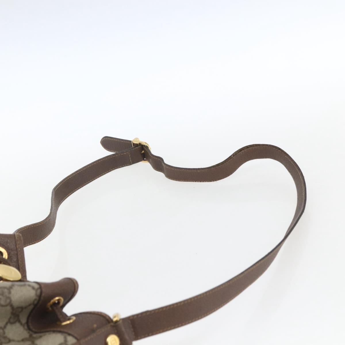 GUCCI GG Supreme Purse Bag PVC Leather Beige Gold 001 115 6179 Auth 165181