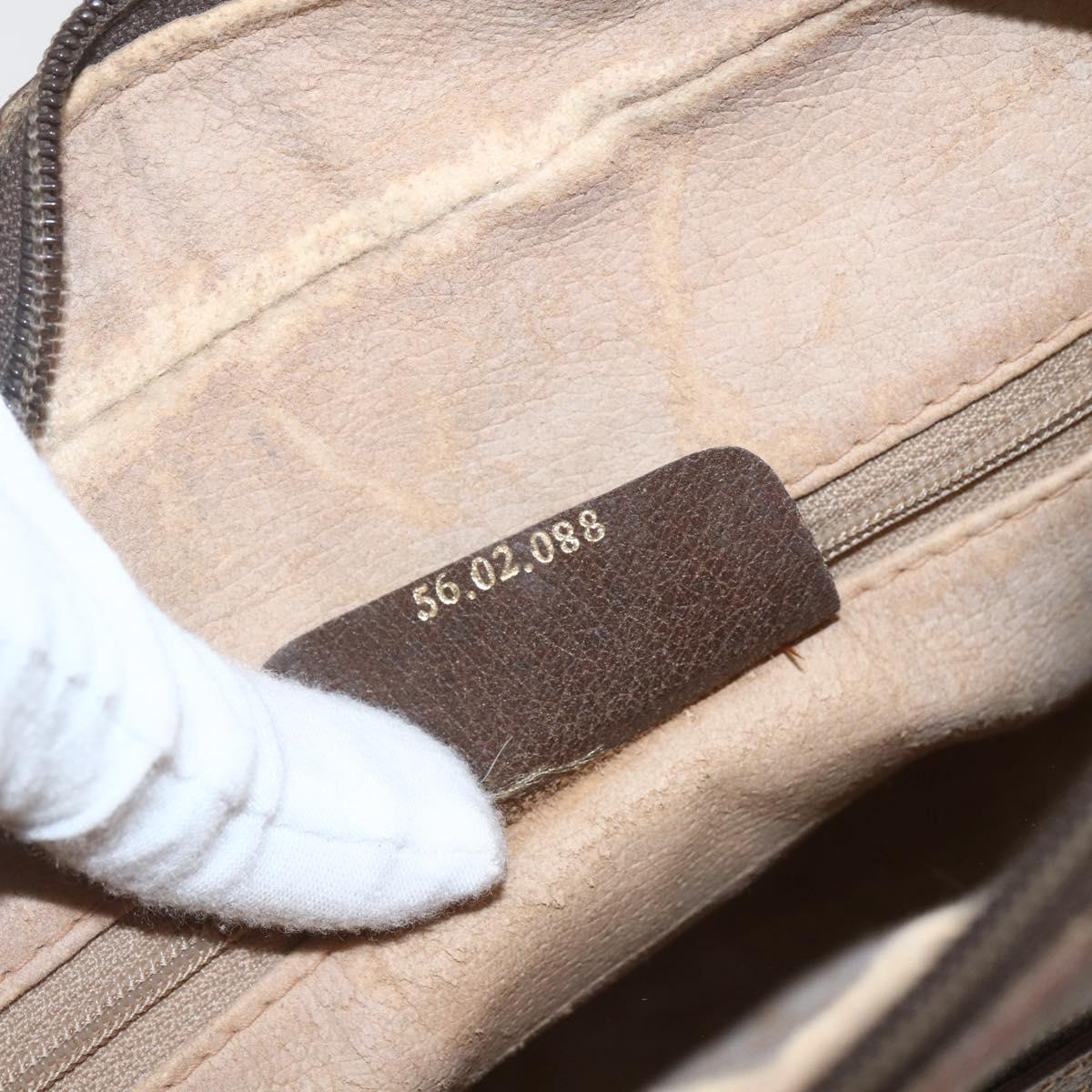 GUCCI GG Supreme Web Sherry Line Bag PVC Beige Gold 56 02 088 Auth 165182