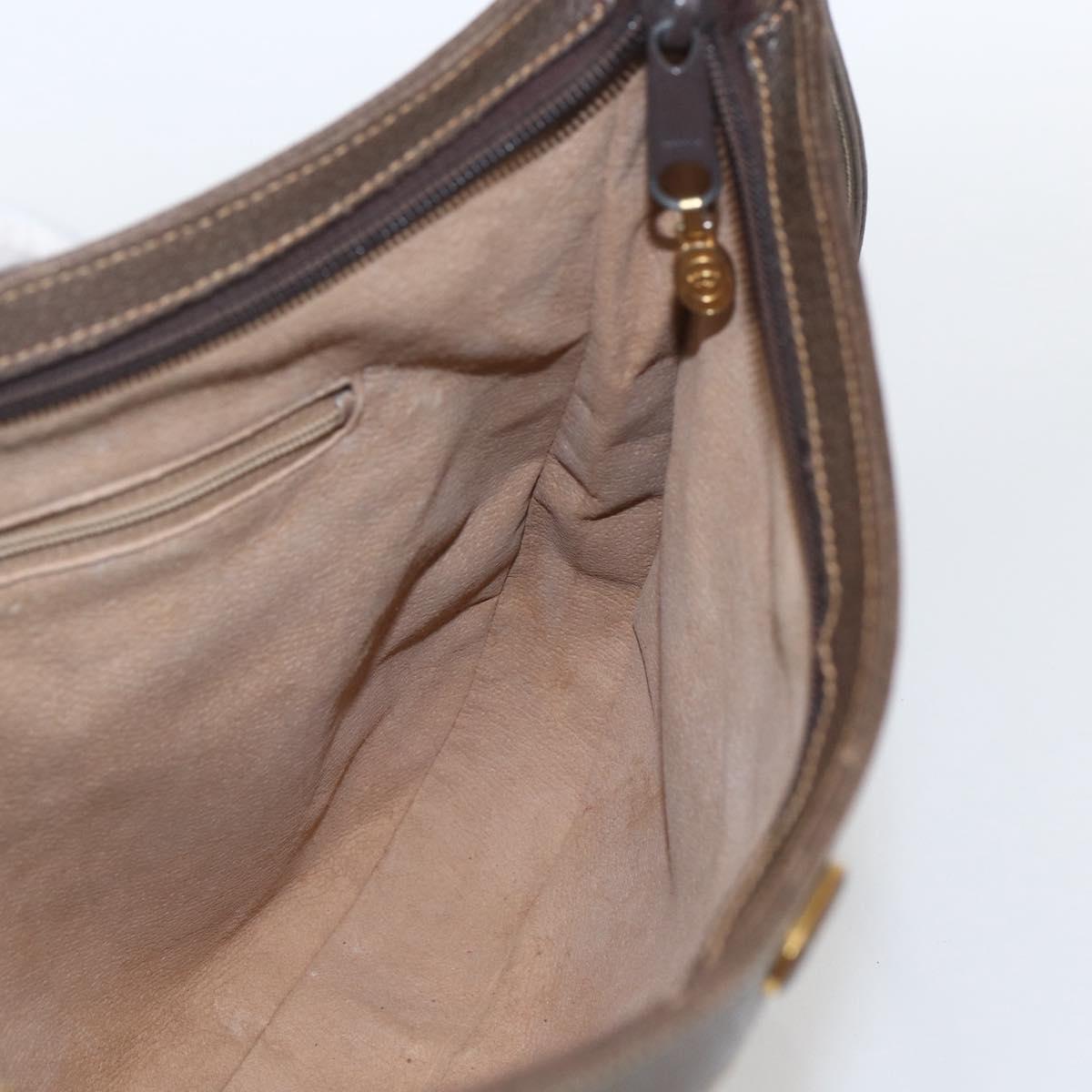 GUCCI GG Supreme Web Sherry Line Bag PVC Beige Gold 72 001 4467 Auth 165194