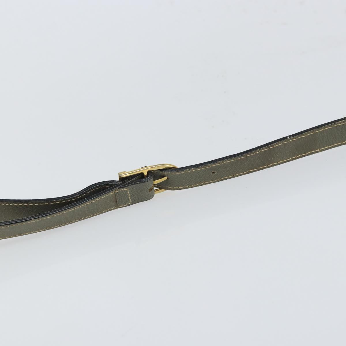 GUCCI GG Plus Supreme Shoulder Bag PVC Gray Gold Auth 165221