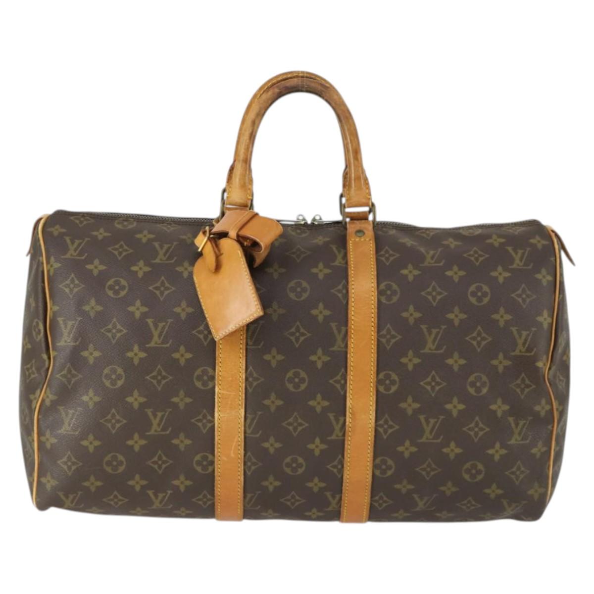 LOUIS VUITTON Monogram Keepall 45 Boston Bag M41428 LV Auth 165224