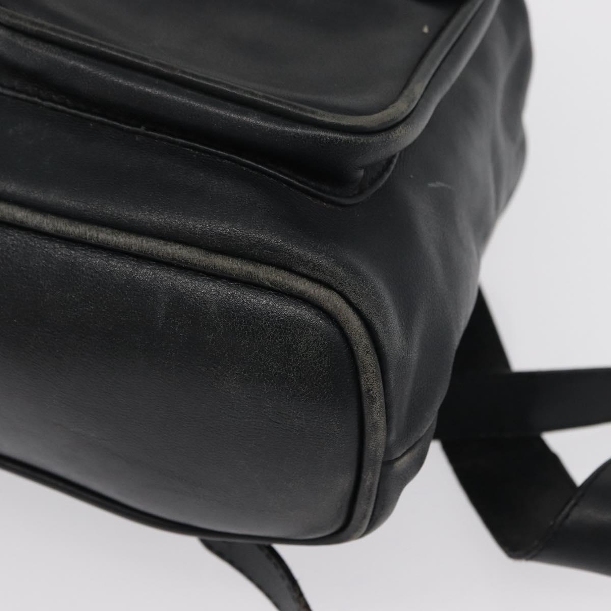 GUCCI Bamboo Backpack Leather Black Gold 003 2058 0016 Auth 165229