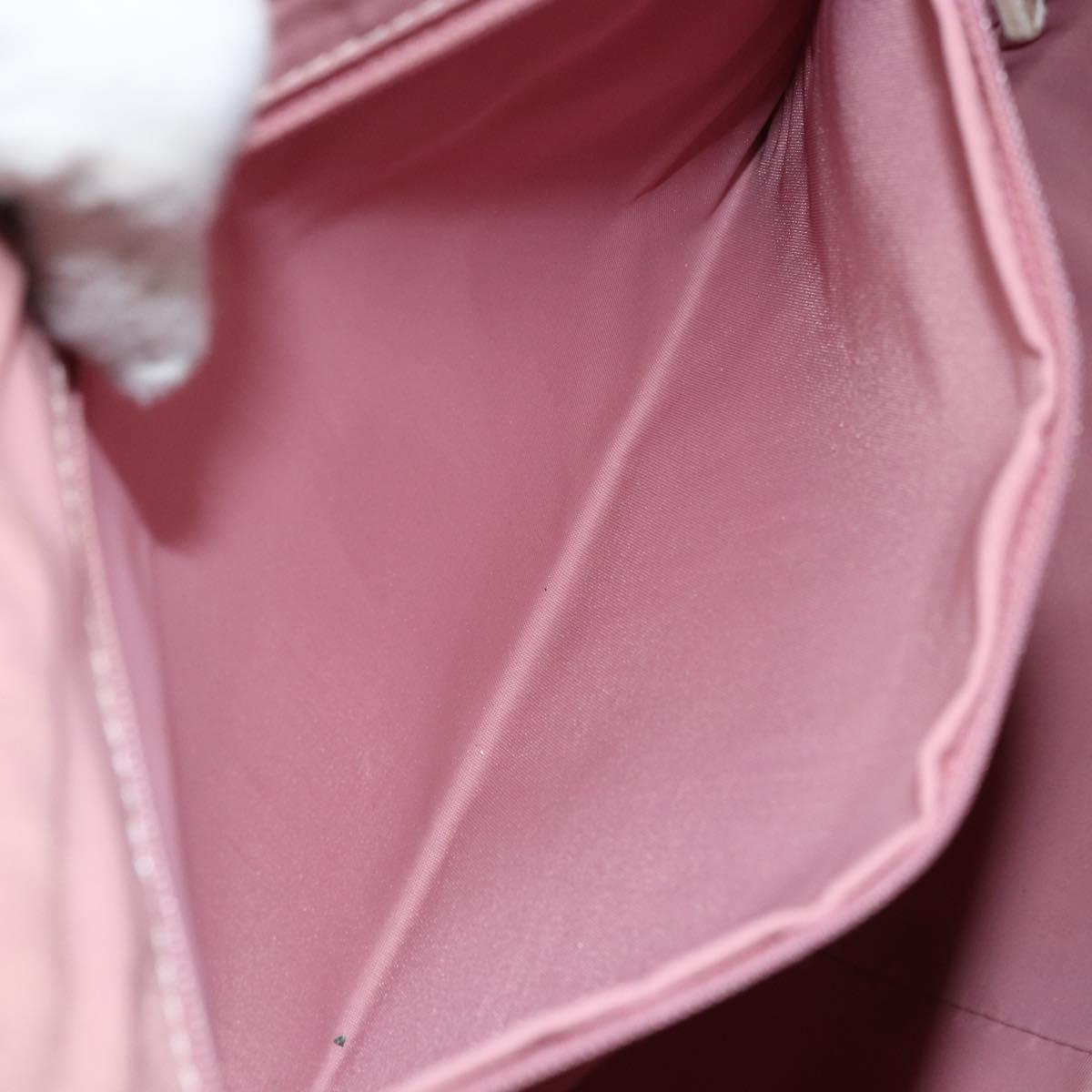 Christian Dior Trotter Canvas Shoulder Bag PVC Pink Silver Auth 165231