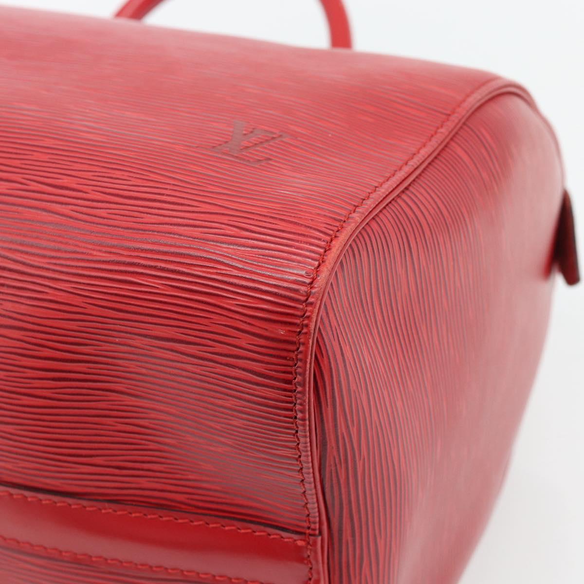 LOUIS VUITTON Epi Speedy 30 Hand Bag Castilian Red M43007 LV Auth 165252A