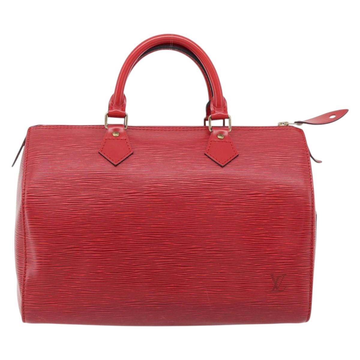 LOUIS VUITTON Epi Speedy 30 Hand Bag Castilian Red M43007 LV Auth 165252A