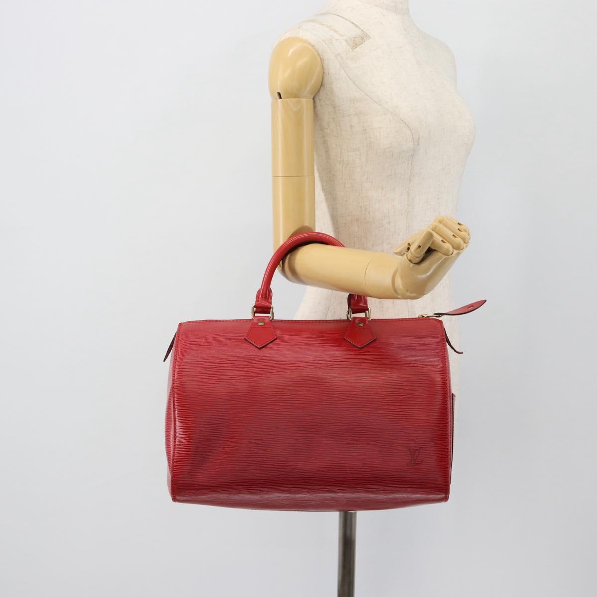 LOUIS VUITTON Epi Speedy 30 Hand Bag Castilian Red M43007 LV Auth 165252A