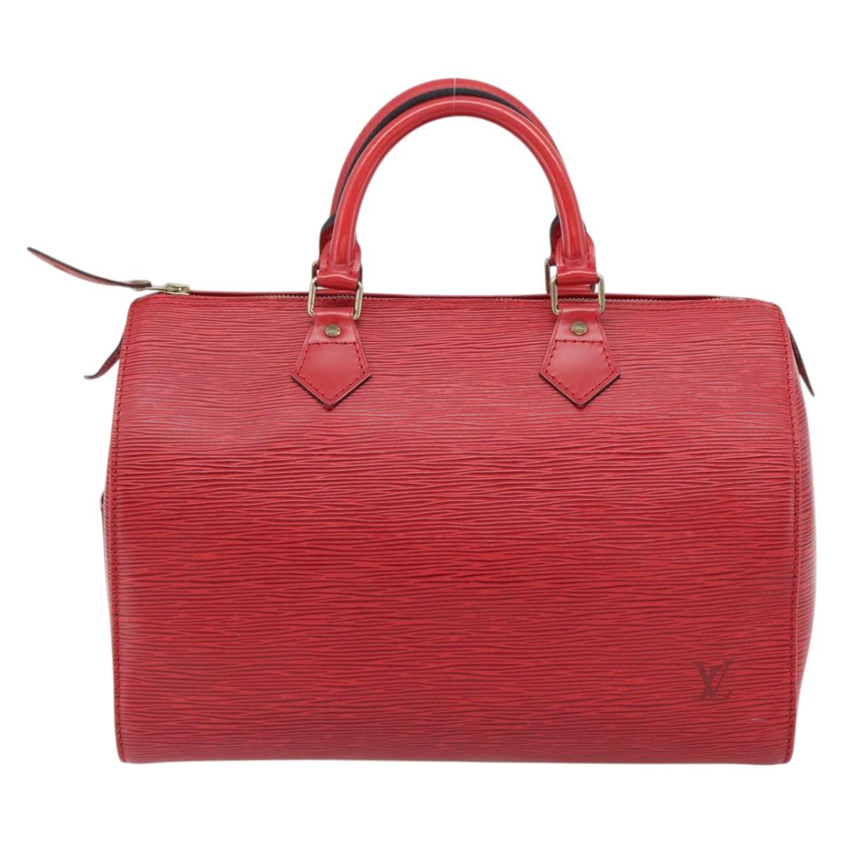 LOUIS VUITTON Epi Speedy 30 Hand Bag Castilian Red M43007 LV Auth 165252A