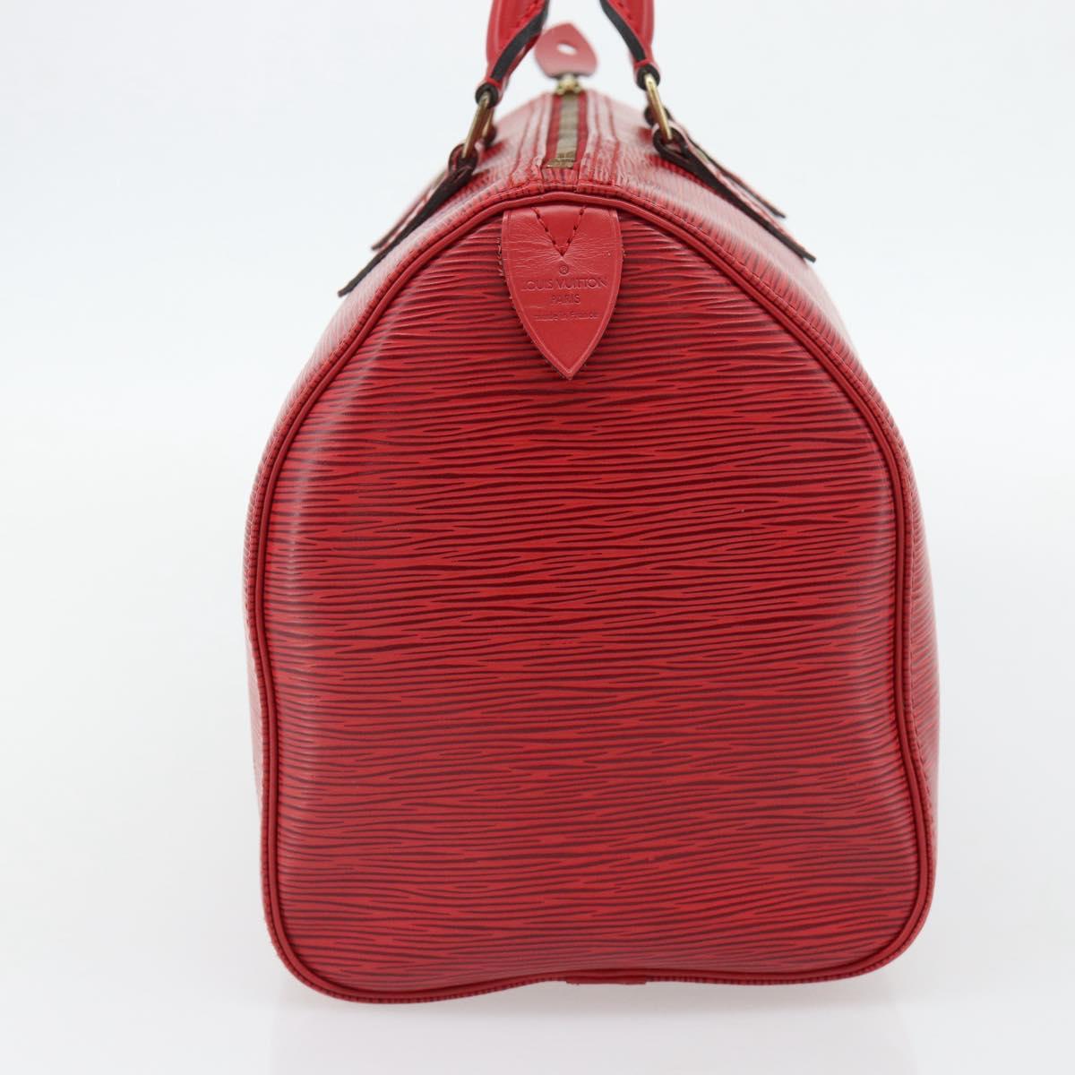 LOUIS VUITTON Epi Speedy 30 Hand Bag Castilian Red M43007 LV Auth 165252A