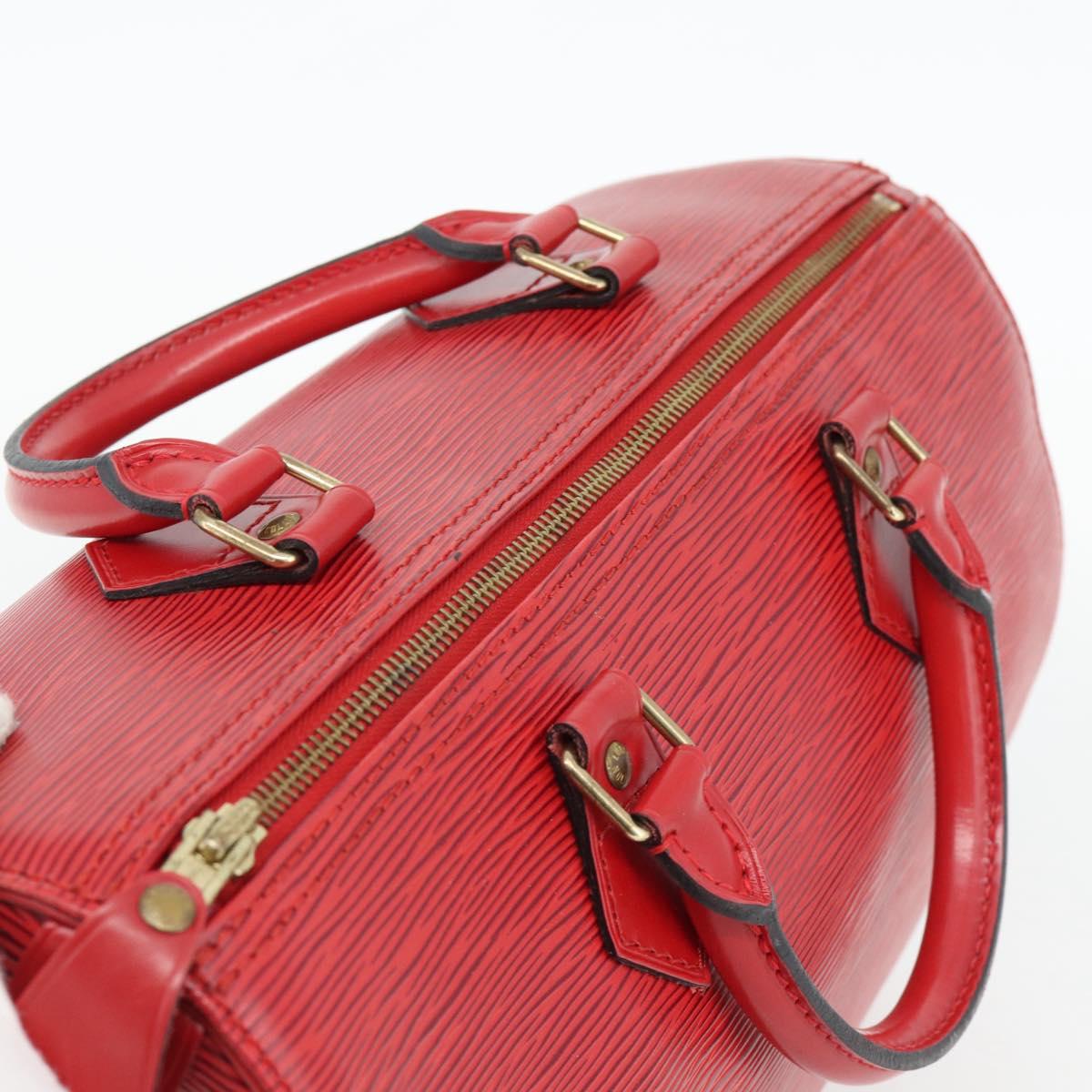 LOUIS VUITTON Epi Speedy 30 Hand Bag Castilian Red M43007 LV Auth 165252A
