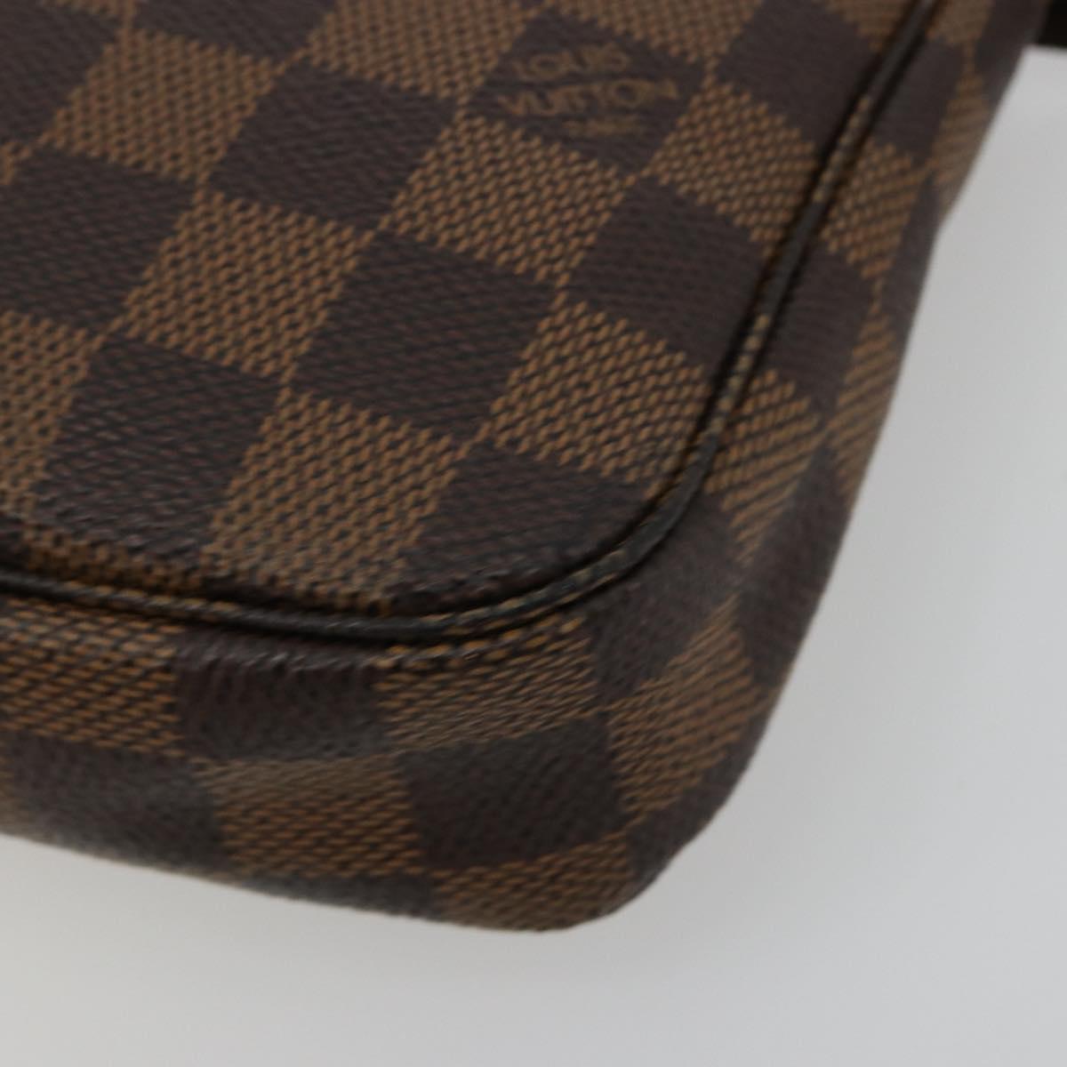 LOUIS VUITTON Damier Ebene Pochette Accessoires Pouch N41206 LV Auth 165256V