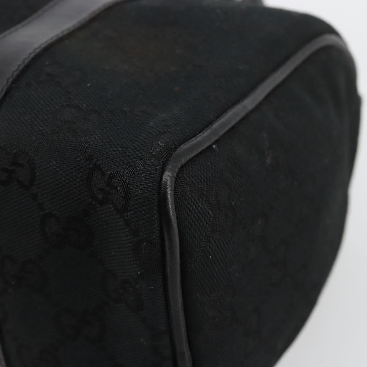 GUCCI GG Canvas Web Sherry Line Hand Bag Black Gold 012 3841 28 39 Auth 165263A