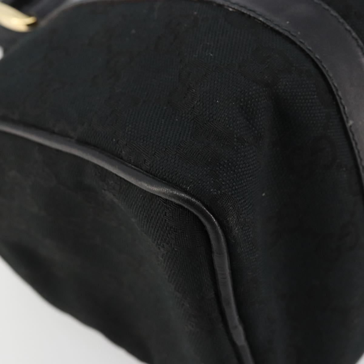 GUCCI GG Canvas Web Sherry Line Hand Bag Black Gold 012 3841 28 39 Auth 165263A