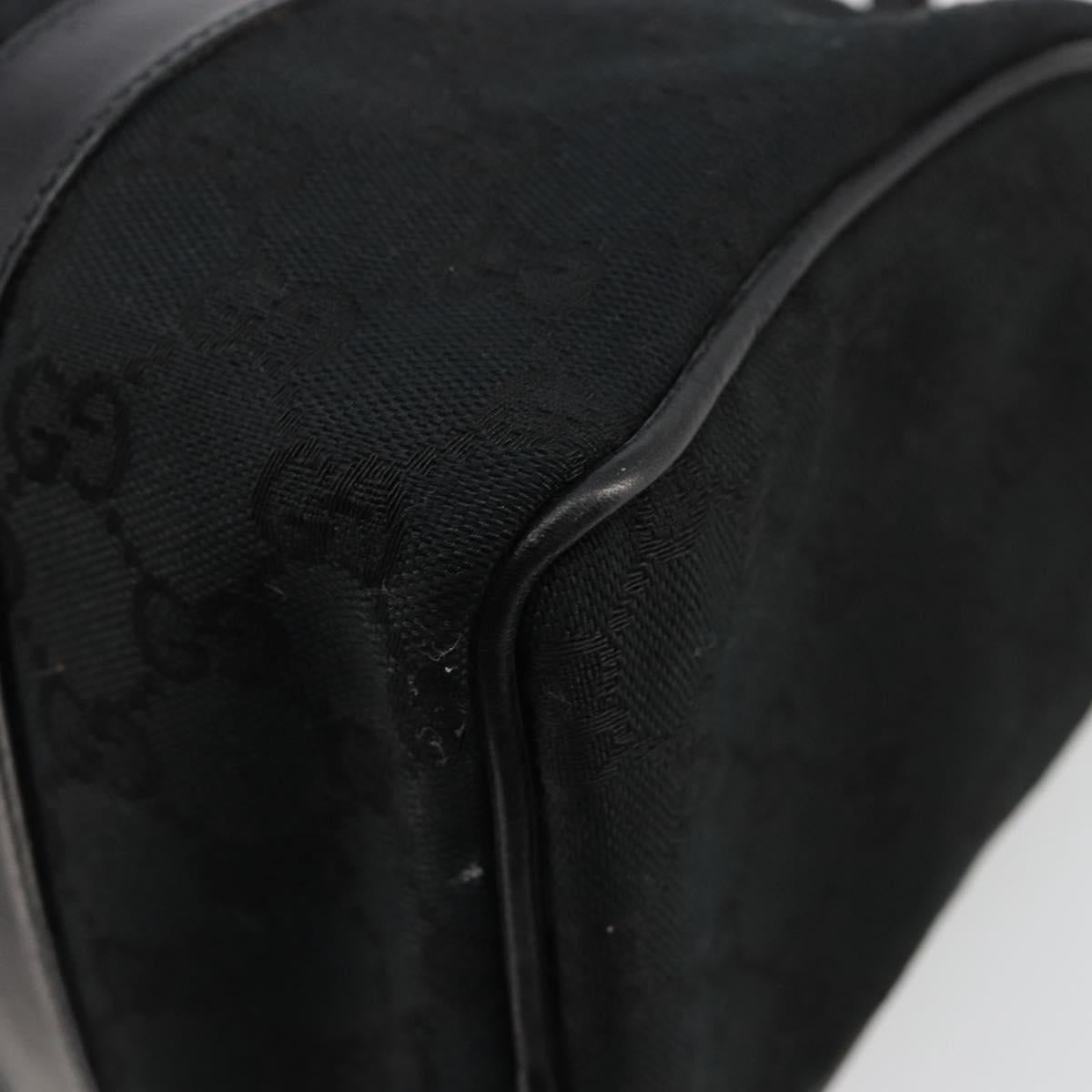 GUCCI GG Canvas Web Sherry Line Hand Bag Black Gold 012 3841 28 39 Auth 165263A