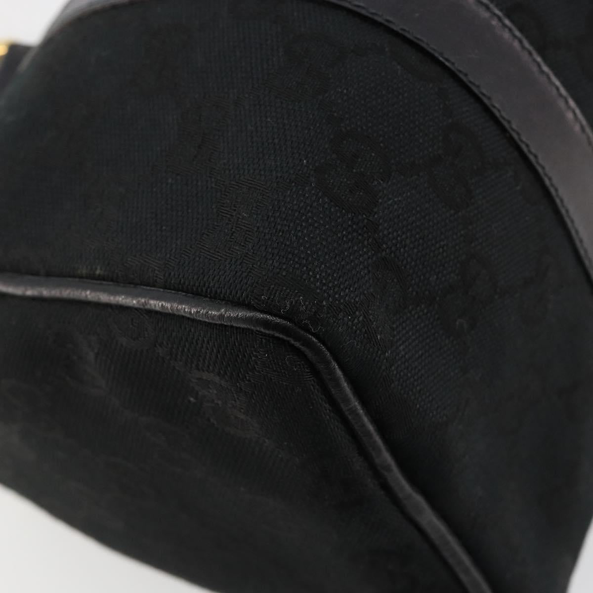GUCCI GG Canvas Web Sherry Line Hand Bag Black Gold 012 3841 28 39 Auth 165263A