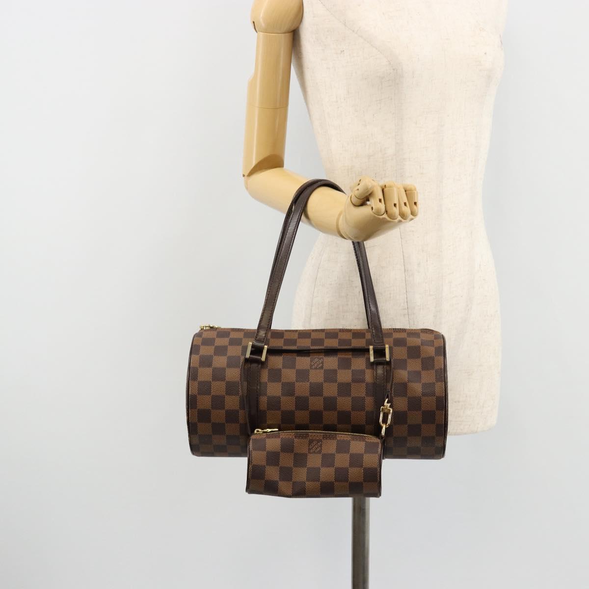 LOUIS VUITTON Damier Ebene Papillon 30 Hand Bag N51303 LV Auth 165272A