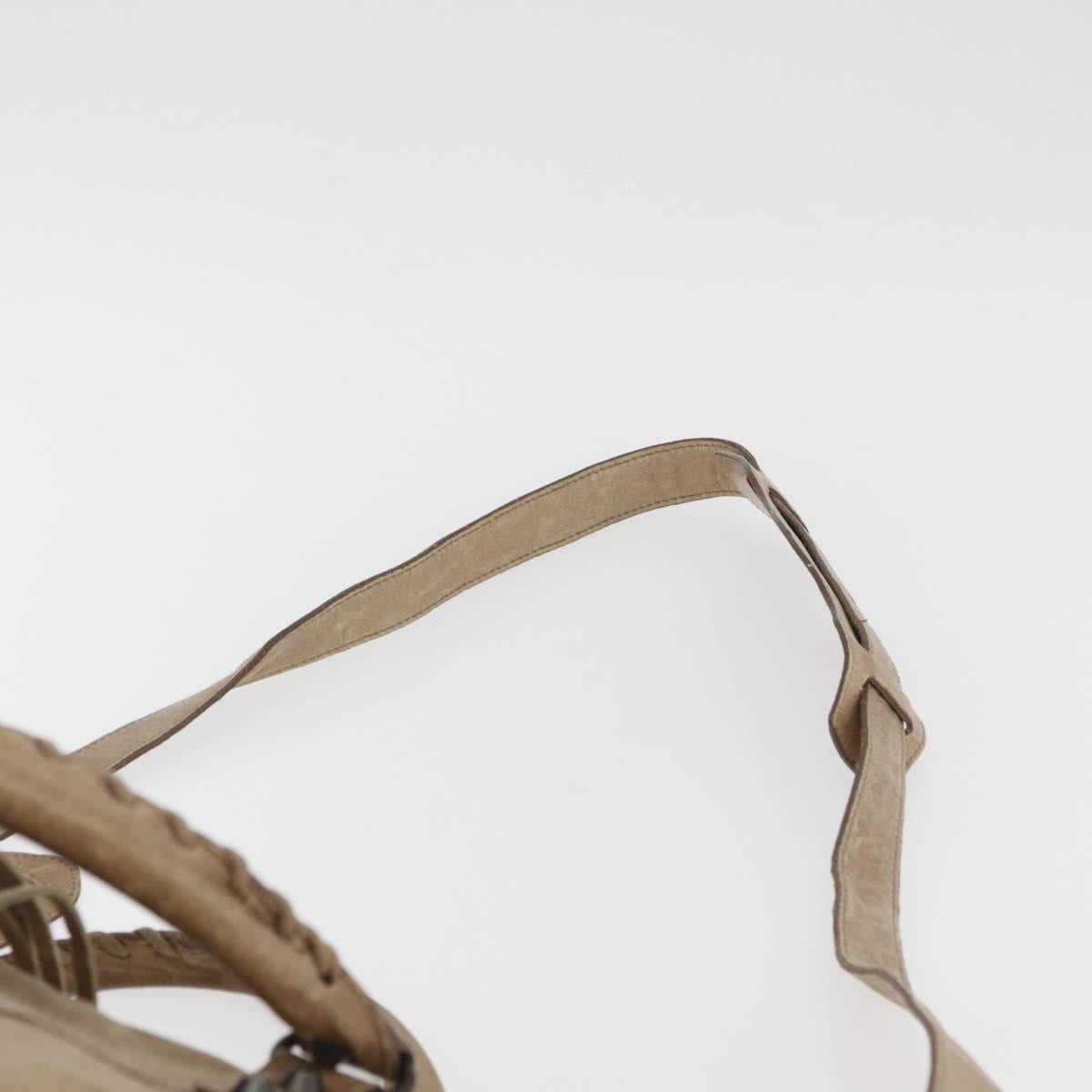 BALENCIAGA The City Hand Bag Leather 2way Beige 235216 Auth 165294A