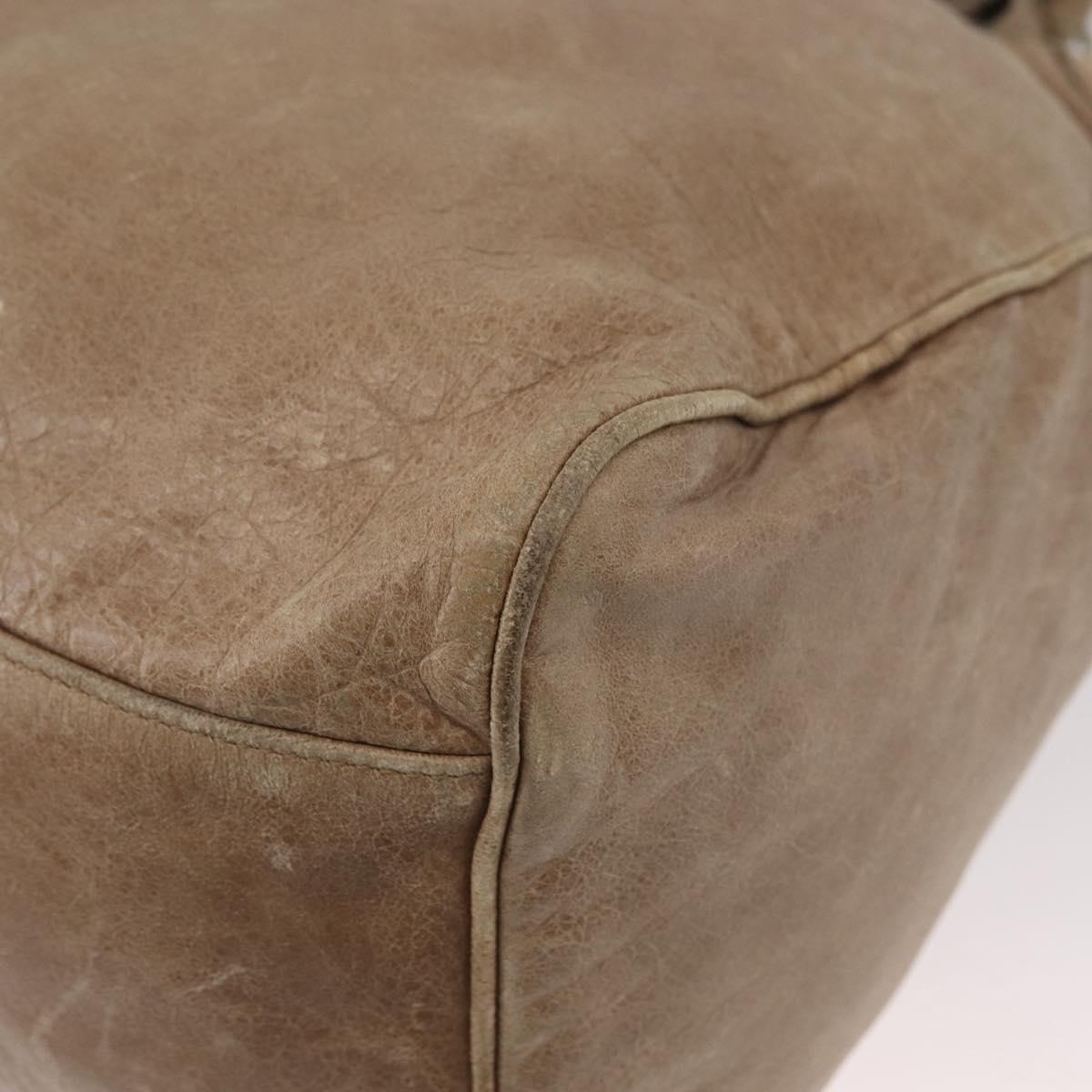 BALENCIAGA The City Hand Bag Leather 2way Beige 235216 Auth 165294A