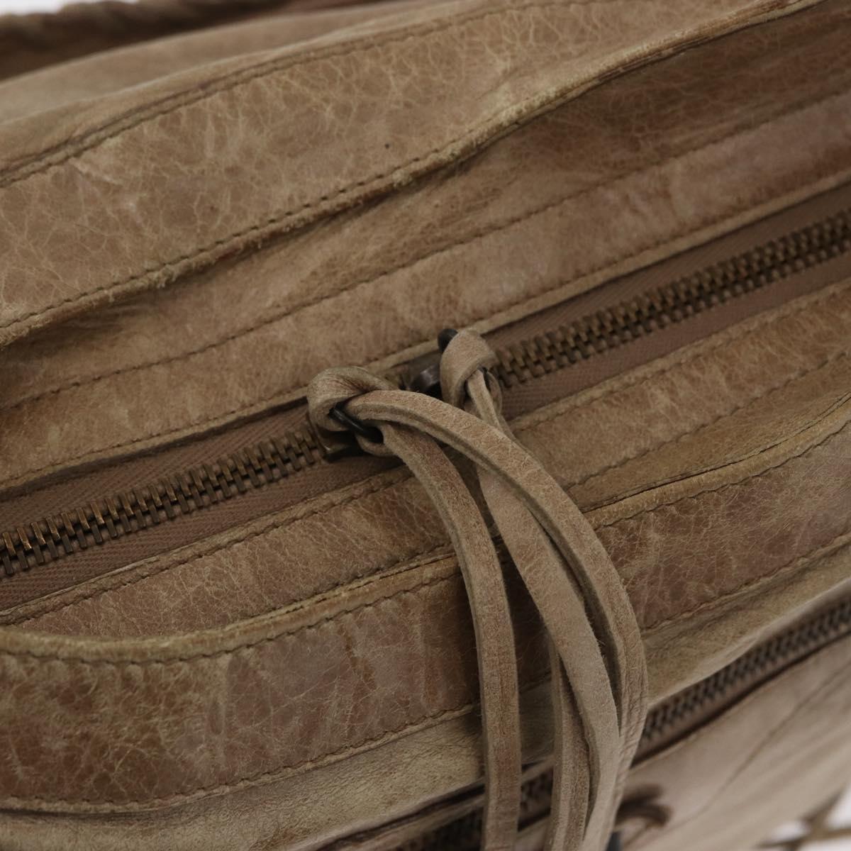 BALENCIAGA The City Hand Bag Leather 2way Beige 235216 Auth 165294A