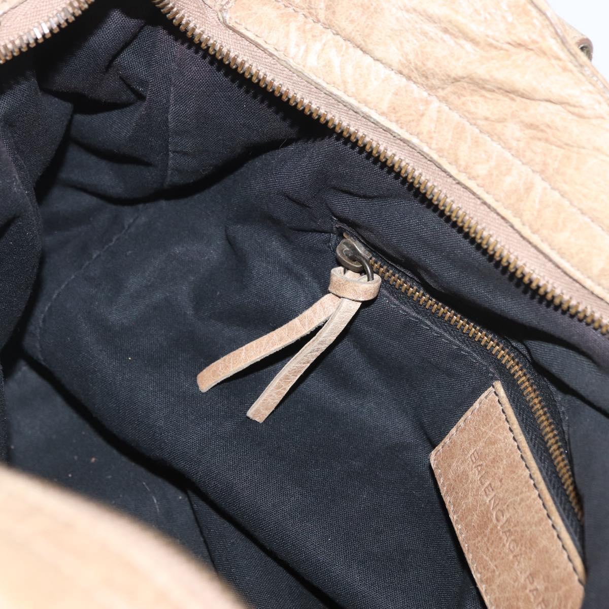 BALENCIAGA The City Hand Bag Leather 2way Beige 235216 Auth 165294A