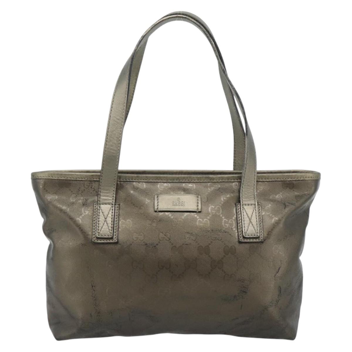 GUCCI GG Implementation Tote Bag PVC Gold 211138 Auth 165296