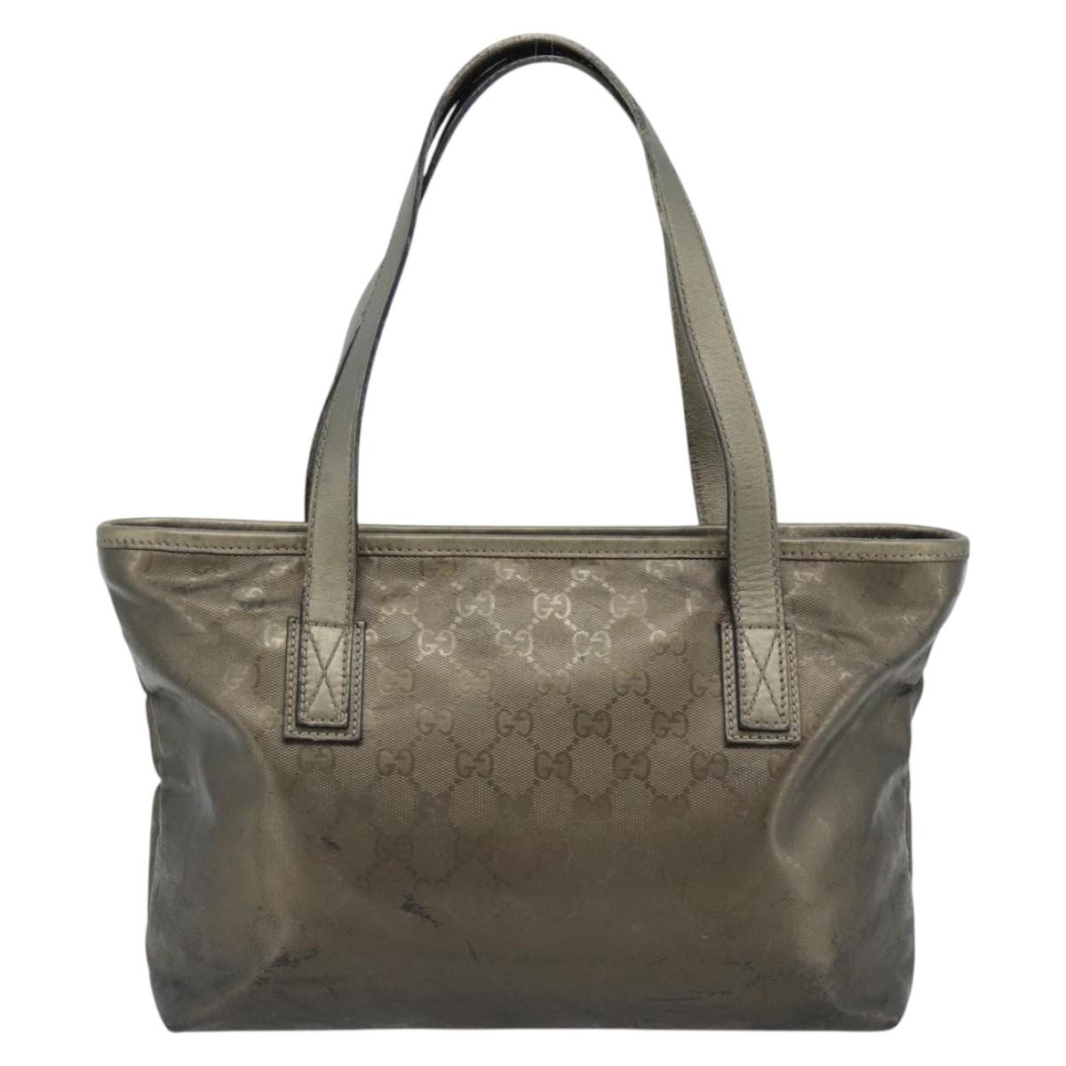 GUCCI GG Implementation Tote Bag PVC Gold 211138 Auth 165296