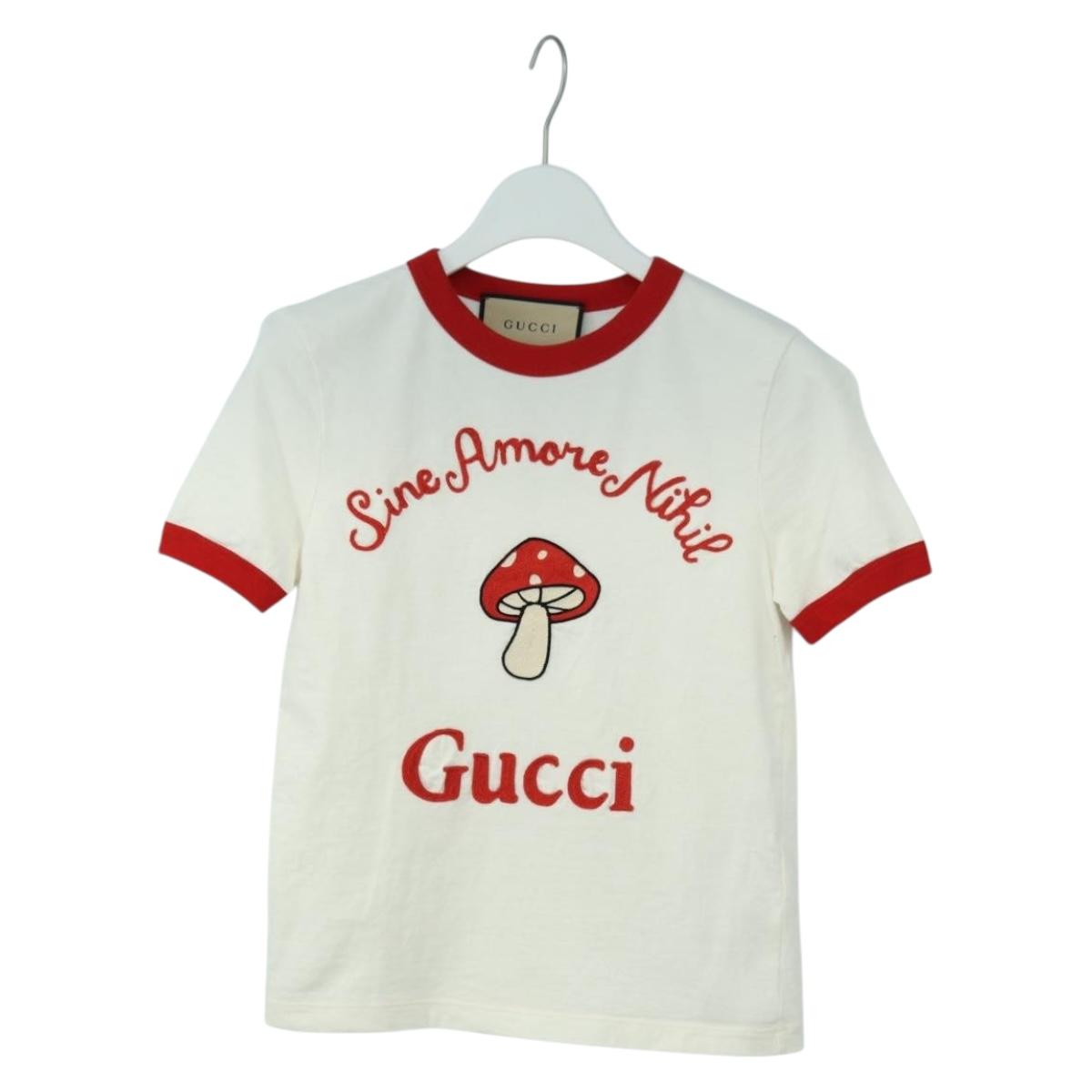 GUCCI T Shirt Cotton XXS White Auth 165306V